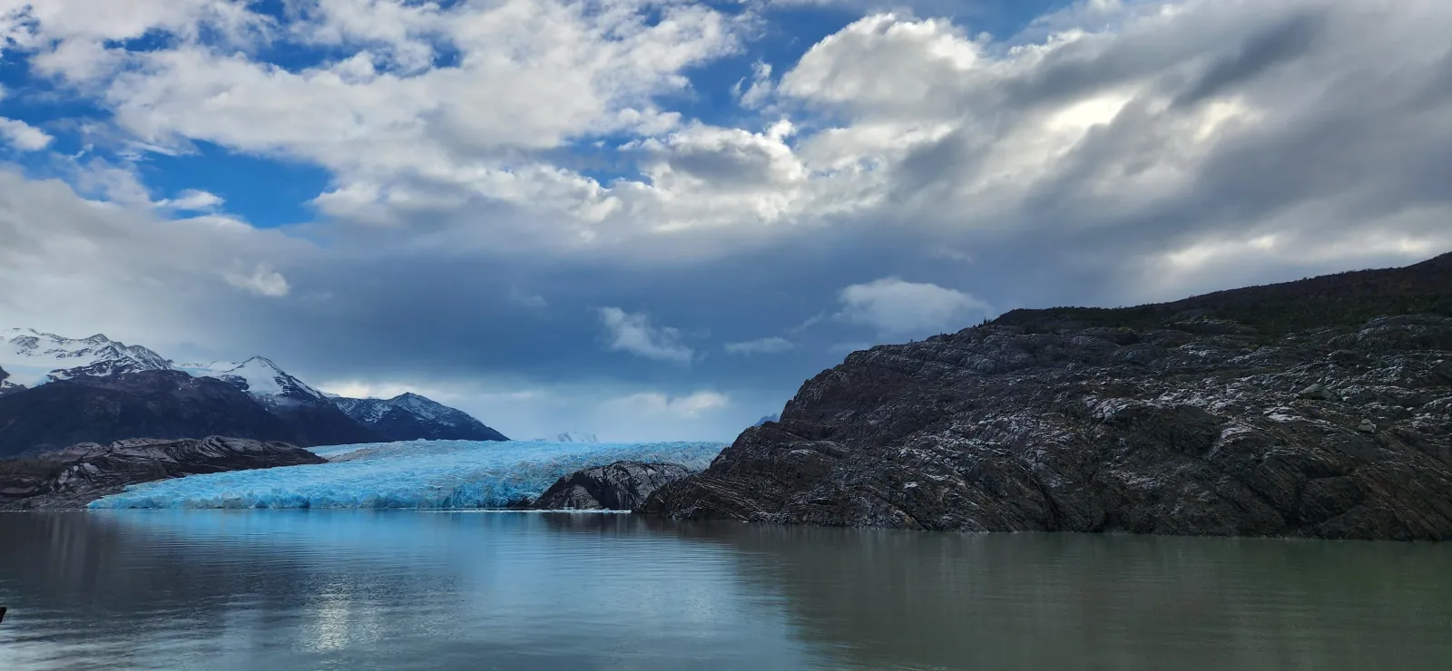 Grey Glacier at the far end of the lake